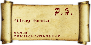 Pilnay Hermia névjegykártya